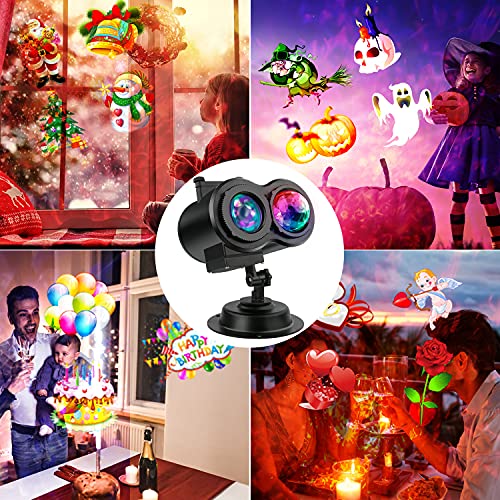 Outdoor Holiday Lights, Holiday Projector Lights Outdoor, 26 HD Effects 3D Ocean Wave & Patterns Waterproof with Remote Timer, Christmas Light Projector Indoor for Xmas Decor Holiday Party