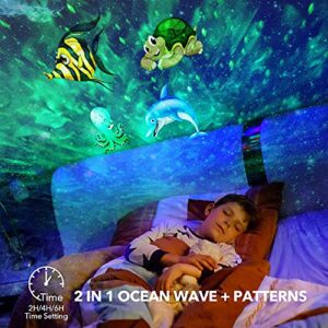 Outdoor Holiday Lights, Holiday Projector Lights Outdoor, 26 HD Effects 3D Ocean Wave & Patterns Waterproof with Remote Timer, Christmas Light Projector Indoor for Xmas Decor Holiday Party