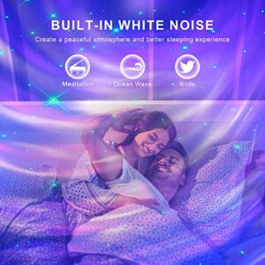 Star Projector, Galaxy Light with Bluetooth Speaker & Remote Control, 15 Colors Night Light Projector for Kids Adults Bedroom, Room, Home Theater, Ceiling, Room Decor- Rechrageable, White