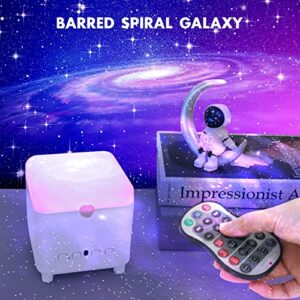 Star Projector, Galaxy Light with Bluetooth Speaker & Remote Control, 15 Colors Night Light Projector for Kids Adults Bedroom, Room, Home Theater, Ceiling, Room Decor- Rechrageable, White