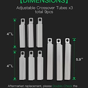 Dtong Universal Crossover Tubes,Replacement for Charbroil Advantage 463344116,463241113,463449914,Nexgrill 720-0830h and Others Most Grills Crossover. Adjust from 5in to 8in(3-Pack),6.18x2.4x2.13 in