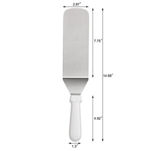 New Star Foodservice 36213 Plastic Handle Flexible Grill Turner/Spatula, 14.5-Inch, White