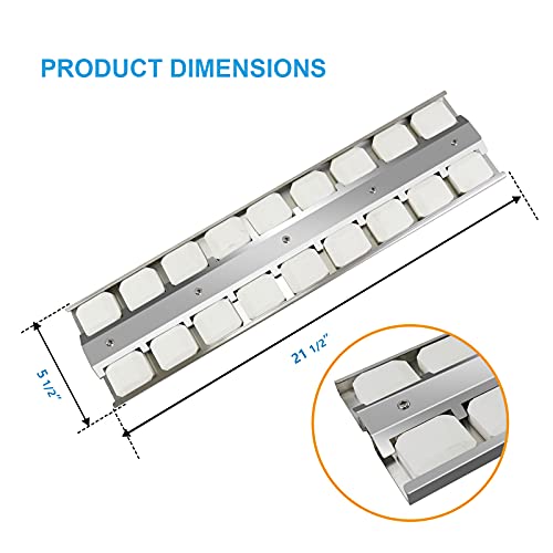 Plowo Grill Briquette Tray for Viking Grill, Heavy Duty Stainless Steel Heat Plate Gas Replaces for Viking Part 032381-000, Burner Cover Flame Tamer, 21-1/2" X 5-1/2", BBQ Repair Kit