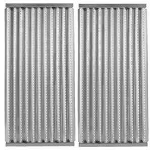 bbq future 18 7/16″ grill grate replacement part for charbroil tru-infrared 2 burners gas grill 463241013 463270613 463246909 463270615 463273614 and more, 2 pack stamped stainless steel emitter