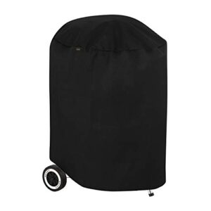 modern leisure 2979 chalet round charcoal grill cover (27 d x 40 h inches) water-resistant, 27 inches, black