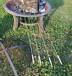 Amestar 12 Pack Marshmallow Roasting Sticks Telescoping Rotating Smores Skewers Hot Dog - 32 inches -Extendable Smores Sticks Forks for fire Pit, Campfire, Camping, Bonfire and Grill