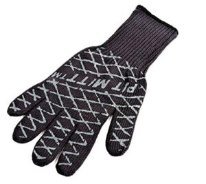 charcoal companion ultimate barbecue pit mitt glove – for grill or oven – measures 13″ long – cc5102.