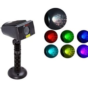 Ledmall Full Spectrum Motion Star Effects 7 Color with White Laser Christmas Lights Projector Outdoor