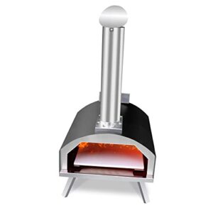 naimci portable stainless steel pizza oven,wood fired pizza oven for outside,insulated, refractory dome home pizza ovens, ideal for any outdoor kitchen,versatile pizza cooker, grill