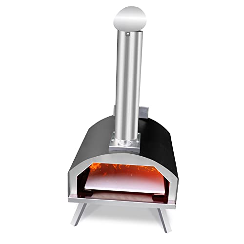 Naimci portable stainless steel pizza oven,Wood Fired Pizza Oven for Outside,Insulated, Refractory Dome Home Pizza Ovens, Ideal For Any Outdoor Kitchen,Versatile Pizza Cooker, Grill