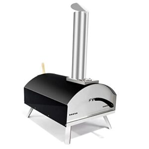 Naimci portable stainless steel pizza oven,Wood Fired Pizza Oven for Outside,Insulated, Refractory Dome Home Pizza Ovens, Ideal For Any Outdoor Kitchen,Versatile Pizza Cooker, Grill