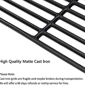 Hisencn 7636 15.3 Inch Flavorizer Bars and 7638 7639 17.5 Inch Cast Iron Grates for Weber Spirit I & II 300 Series, Spirit E310 E320 E330 S310 S320 S330 Gas Grills with Front Control Knobs, 16GA