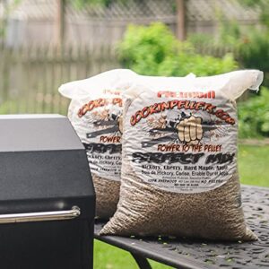 CookinPellets 40 Lb Perfect Mix Hickory, Cherry, Hard Maple, Apple Wood Pellets (4 Pack)