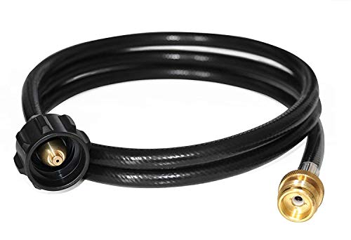 DOZYANT 6 Feet Propane Adapter Hose 1 lb to 20 lb Converter Replacement for QCC1 / Type1 Tank Connects 1 LB Bulk Portable Appliance to 20 lb Propane Tank - for Weber Q 1200 1000 Gas Grill