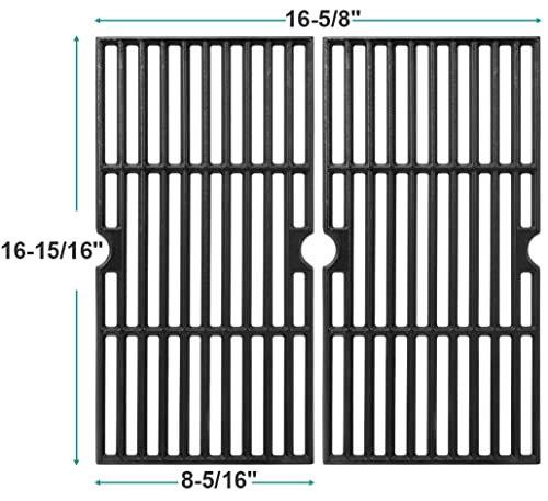 EasiBBQ Cast Iron Grill Grates for Charbroil 463633316 463672416 463642116 463250212 463672016 463672216, Cooking Grate for G460-0500-W1 G309-0019-W2 463631410 463251414 463672019 463672219 463645015