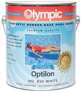 optilon synthetic rubber swimming pool paint – white – 1 gallon