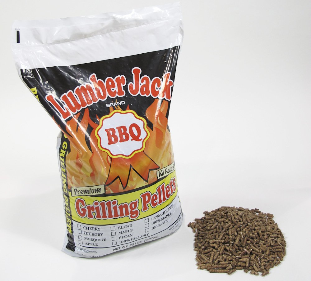 Lumber Jack 100-Percent Hickory Wood BBQ Grilling Pellets, 20-Pound Bag