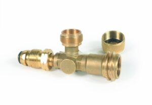 camco 59093 propane brass tee with 3 port