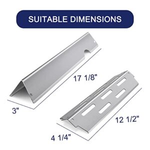 Secbinw Flavorizer Bars Applicable to Weber Genesis II 300 Series, ii 310, ii 330, ii S310, 66033, 66796, 66041, Gas Grill Stainless Steel Seasoning Stick Heat Deflector Barbecue Accessories (3+5)