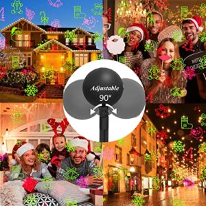 Christmas Lights Projector Laser Light Xmas Spotlight Projectors Waterproof Outdoor Landscape Spotlights for Holiday Halloween Yard Decorations (Multi-Colored)