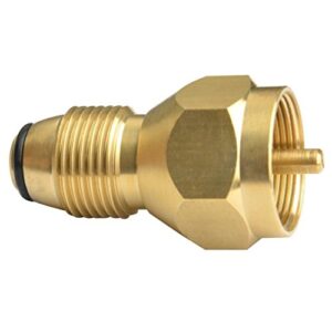 onlyfire universal propane tank refill adapter- solid brass regulator valve accessory for all 1 lb tank small cylinders
