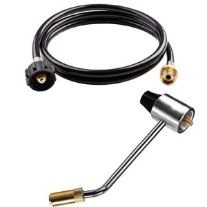 moflame 6feet propane adapter hose 1 lb to 20 lb converter for coleman propane stoves, fold n go stoves to connect 5lb -20 lb large propane tank, not fit for coleman roadtrip lxe grills