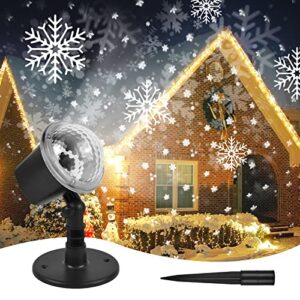 christmas projector lights outdoor, weatherproof snowflake projector lights outdoor indoor, wider lighting range led christmas snowfall lights for christmas xmas holiday home party decoration