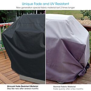Unicook Heavy Duty Waterproof Barbecue Gas Grill Cover, 75-inch XX-Large BBQ Cover, Special Fade and UV Resistant, Durable and Convenient, Fits Grills of Weber Char-Broil Nexgrill Brinkmann and More