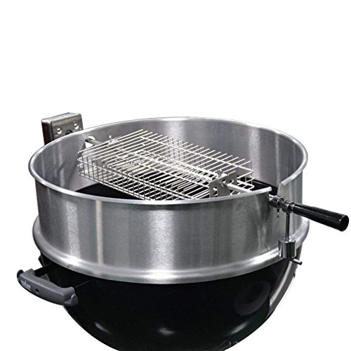 only fire 6042 BBQ Stainless Steel Flat Spit Rotisserie Grill Basket for Any Grill, Fits 1/2" Hexagon, 3/8" Hexagon, 3/8" Square&5/16" Square Rotisserie Spit Rods