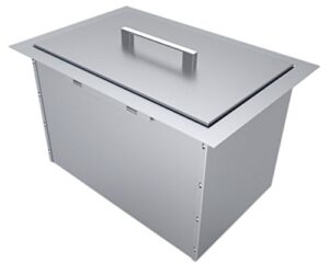sunstone b-ic14 over/under height single basin insulated wall ice chest with cover, 14″ x 12″, stainless steel