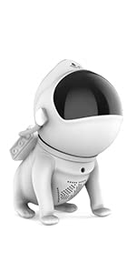 Alexa Galaxy Projector Space Dog with 360 ° Adjustable Design, Smart Star Projector Work with Google Siri, Proyector de Estrellas Astronauta Perro w/ 8 White Noises, Bluetooth Speaker, Timer