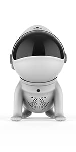 Alexa Galaxy Projector Space Dog with 360 ° Adjustable Design, Smart Star Projector Work with Google Siri, Proyector de Estrellas Astronauta Perro w/ 8 White Noises, Bluetooth Speaker, Timer