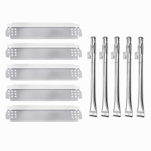 Rejekar Replacement Parts for Nexgrill 720-0830H, 5 Burner 720-0888, 720-0888N, 5 Pack Grill Flame Tamer Heat Plate Shields & Grill Burner Replacement kit