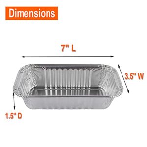 BBQ Future 20-Pack Aluminum Foil BBQ Grease Grill Drip Pans Replacement for Char-Broil 9328812P06, 7" L x3.5 W x1.5 D