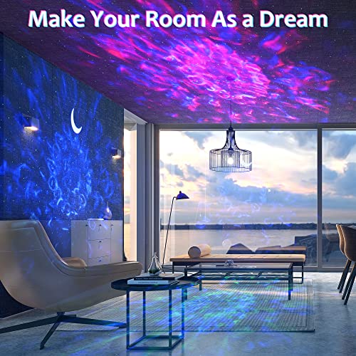 Star Projector, 4 in 1 Galaxy Light Projector with Remote & Voice Control, 18 Lighting Effects Starry Sky Projector Lights with Bluetooth Speaker for Bedroom, Home Theater, Gaming Room Decoration