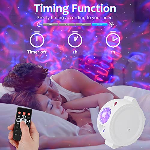 Star Projector, 4 in 1 Galaxy Light Projector with Remote & Voice Control, 18 Lighting Effects Starry Sky Projector Lights with Bluetooth Speaker for Bedroom, Home Theater, Gaming Room Decoration