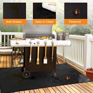 Grill Mats for Outdoor Grill - 40 x 50 Inch Fireproof Pit Mat Protects Decks and Patio - Oil-Proof & Waterproof Grill Pad for Fire Pit