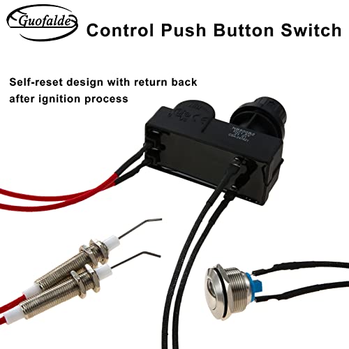 GUOFALDE Grill Igniter, New Silver Push Button Control Switch Ignition Automatic Ignition System, Spirit Ignitor Replacement for Gas Grill