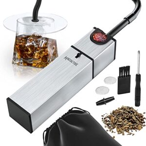 Smoking Gun Cocktail Food Smoker Kit Includes Wood Chips and Accessories, Indoor Drink Mini Smoker, Portable Smoke Infuser For Meat, Drinks, BBQ, Cheese, Veggies & Sous Vide - Gift for Man