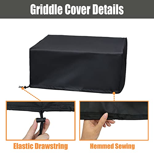 Griddle Cover and Carry Bag for Blackstone 17 Inch Griddle, Water Resistant 600D Polyester Heavy Duty Flat top 17" Gas Grill BBQ Cover Accessory Exclusively Fits 17" Griddle Cooking Station with Hood