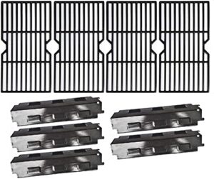 hongso grill grates and heat plates replacement for gas grill charbroil 463230515 463239915 463235513 463235214 463234513 463234512 5 burner grills