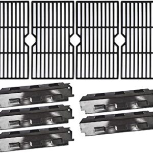 Hongso Grill Grates and Heat Plates Replacement for Gas Grill Charbroil 463230515 463239915 463235513 463235214 463234513 463234512 5 Burner Grills