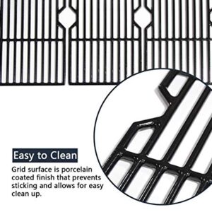 Hongso Grill Grates and Heat Plates Replacement for Gas Grill Charbroil 463230515 463239915 463235513 463235214 463234513 463234512 5 Burner Grills