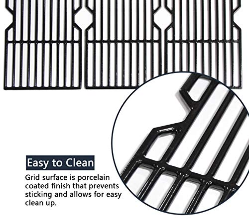 Hongso Grill Grates and Heat Plates Replacement for Gas Grill Charbroil 463230515 463239915 463235513 463235214 463234513 463234512 5 Burner Grills