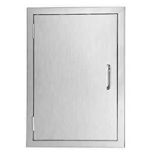 bbq access door 17w x 24h bbq island door brushed stainless steel perfect for outdoor kitchen or bbq island (17w x 24h)