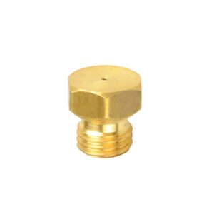 Joywayus Brass Jet Nozzle Thread M6x0.75mm Hole 0.5mm Propane LPG Gas Pipe Water Heater DIY Burner Parts (Pack of 10)