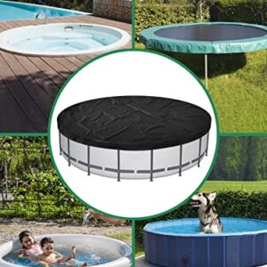 Round Pool Cover 8 FT, Pool Covers for Above Ground Pools, Durable Solar Pool Cover, Cold and UV Resistant Pool Winterizing Kit, Includes Winch and Cable for Easy Installation