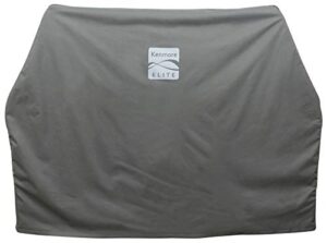 kenmore elite pa-20382 65″ bbq grill cover, heavy duty weatherproof fabric for outdoor patio backyard, fits grills up to 65″ width, gray