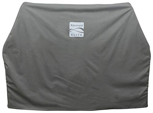 Kenmore Elite PA-20382 65" BBQ Grill Cover, Heavy Duty Weatherproof Fabric for Outdoor Patio Backyard, Fits Grills up to 65" Width, Gray