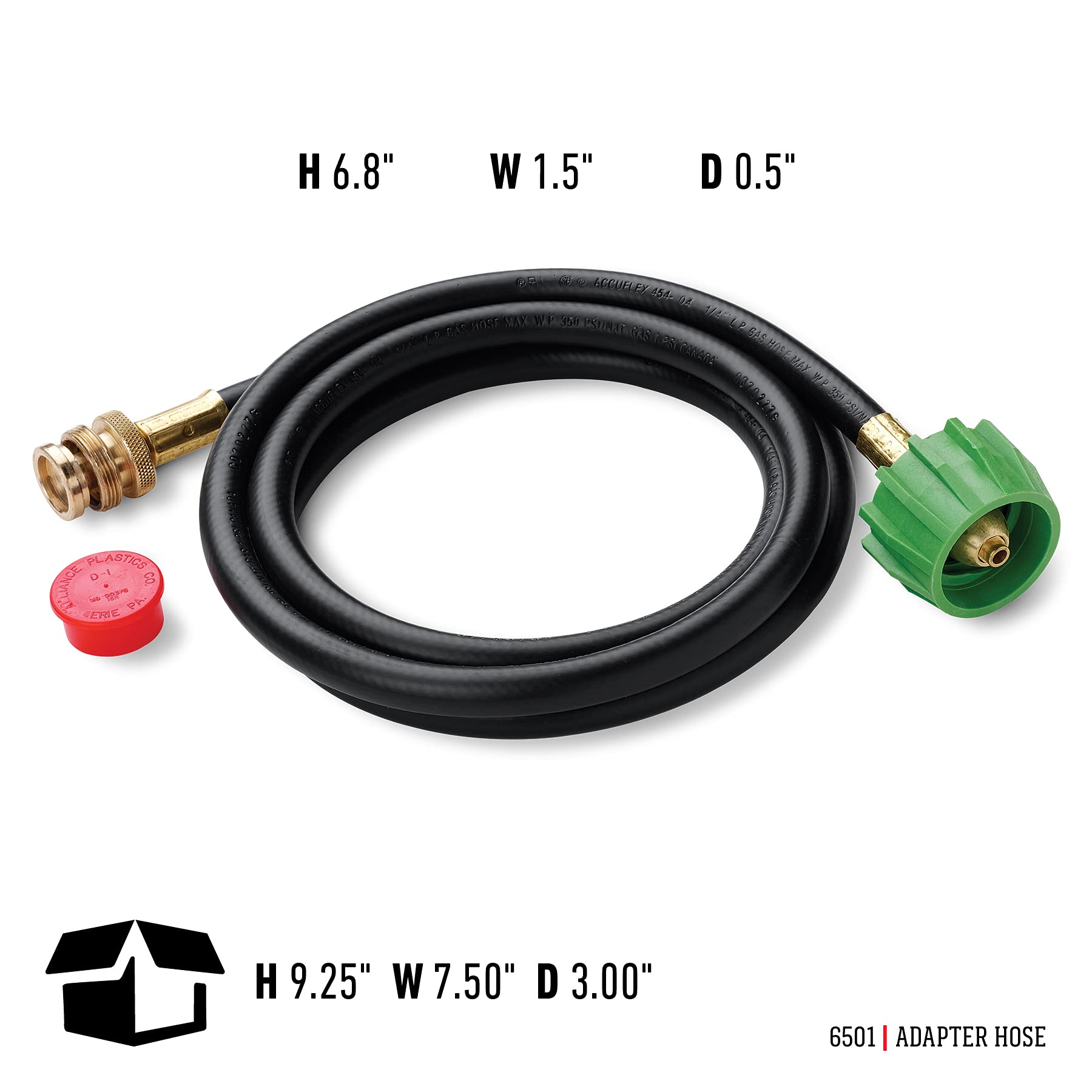 Weber Adapter Hose for Weber Q-Series and Gas Go-Anywhere Grills, 6-Feet , Black